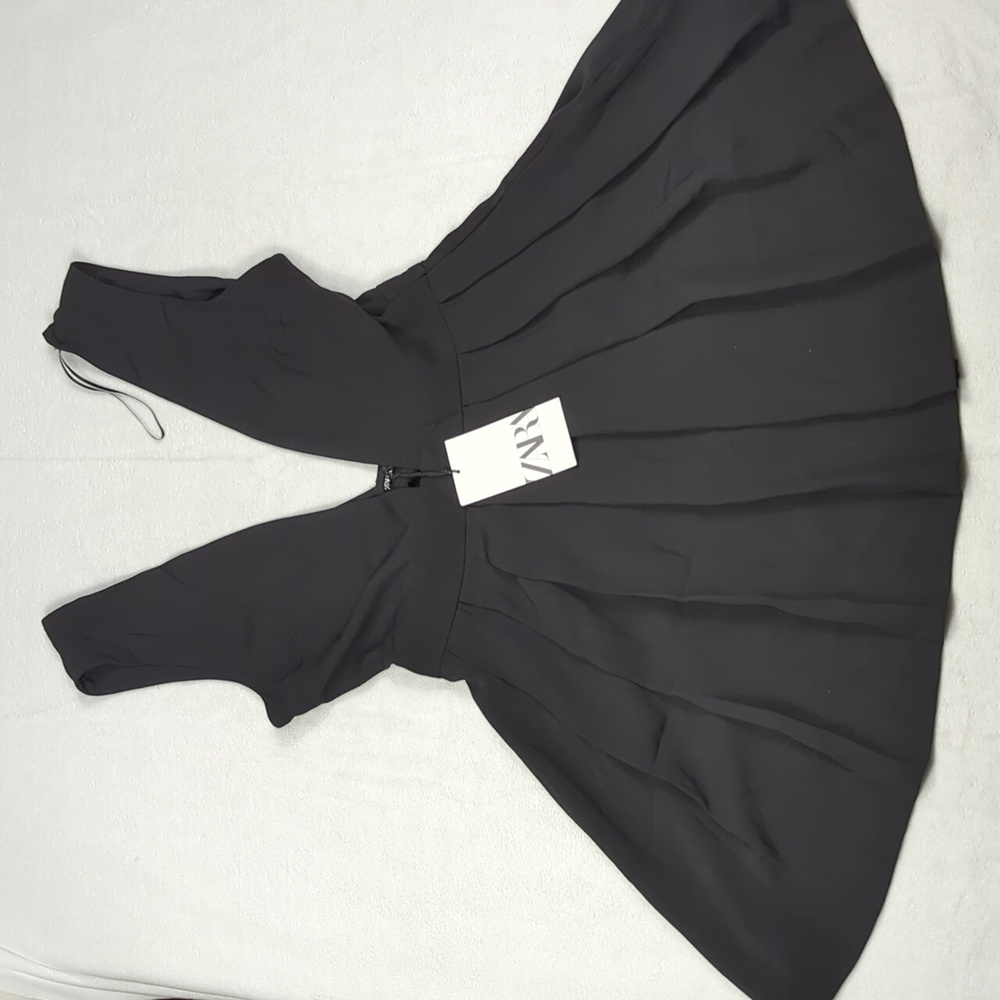 NEW Zara Sleeveless‎ V-neck Pleated Mini Dress Size XS